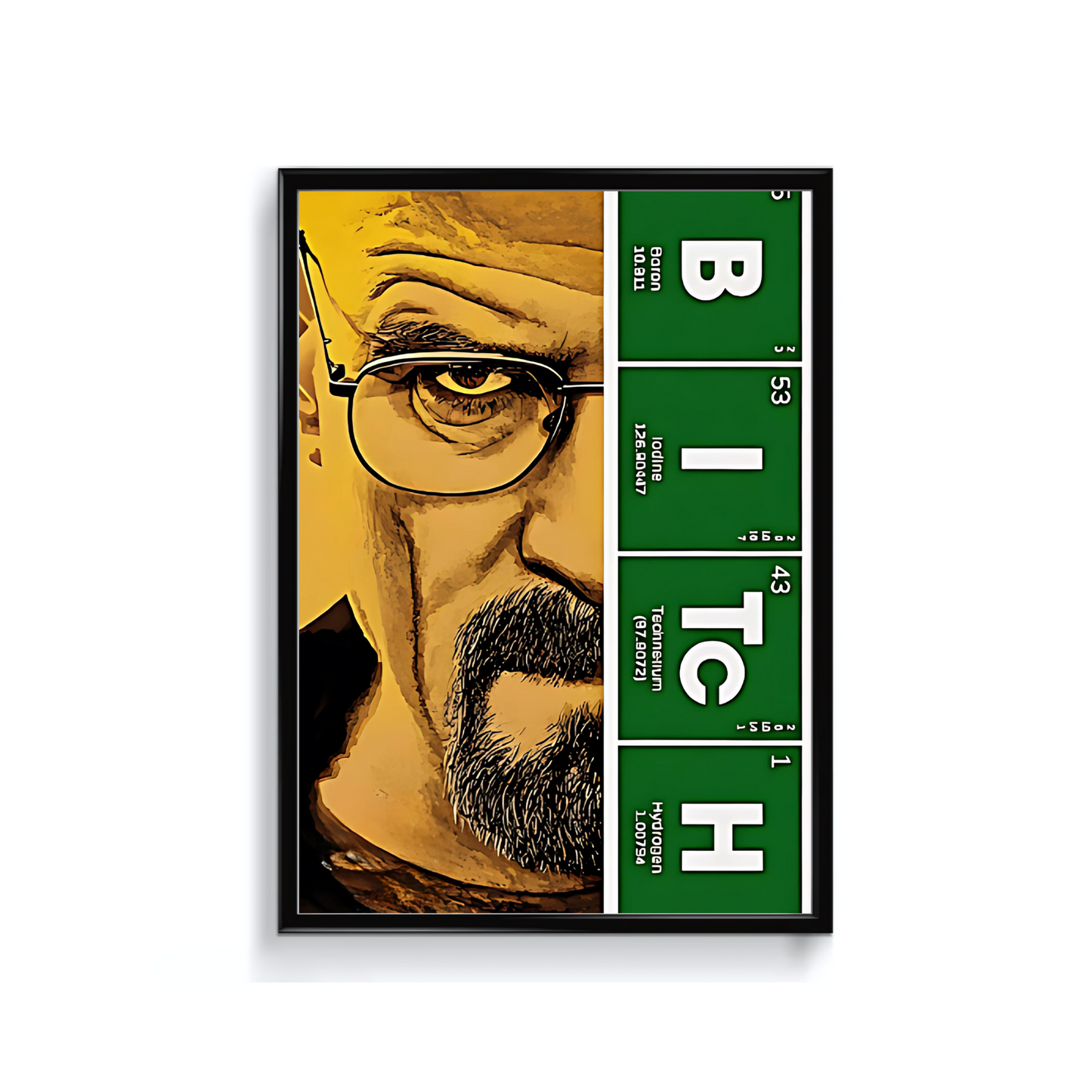 Breaking Bad TV series wall poster featuring Heisenberg