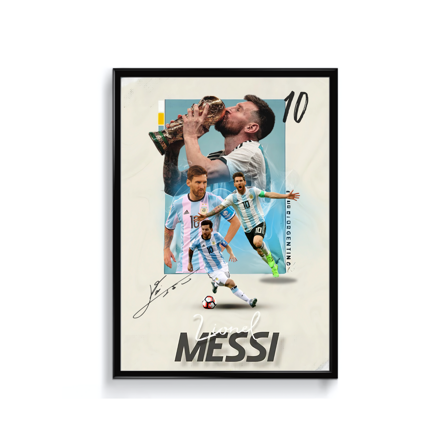 Lionel Messi football poster for Argentina and club fans