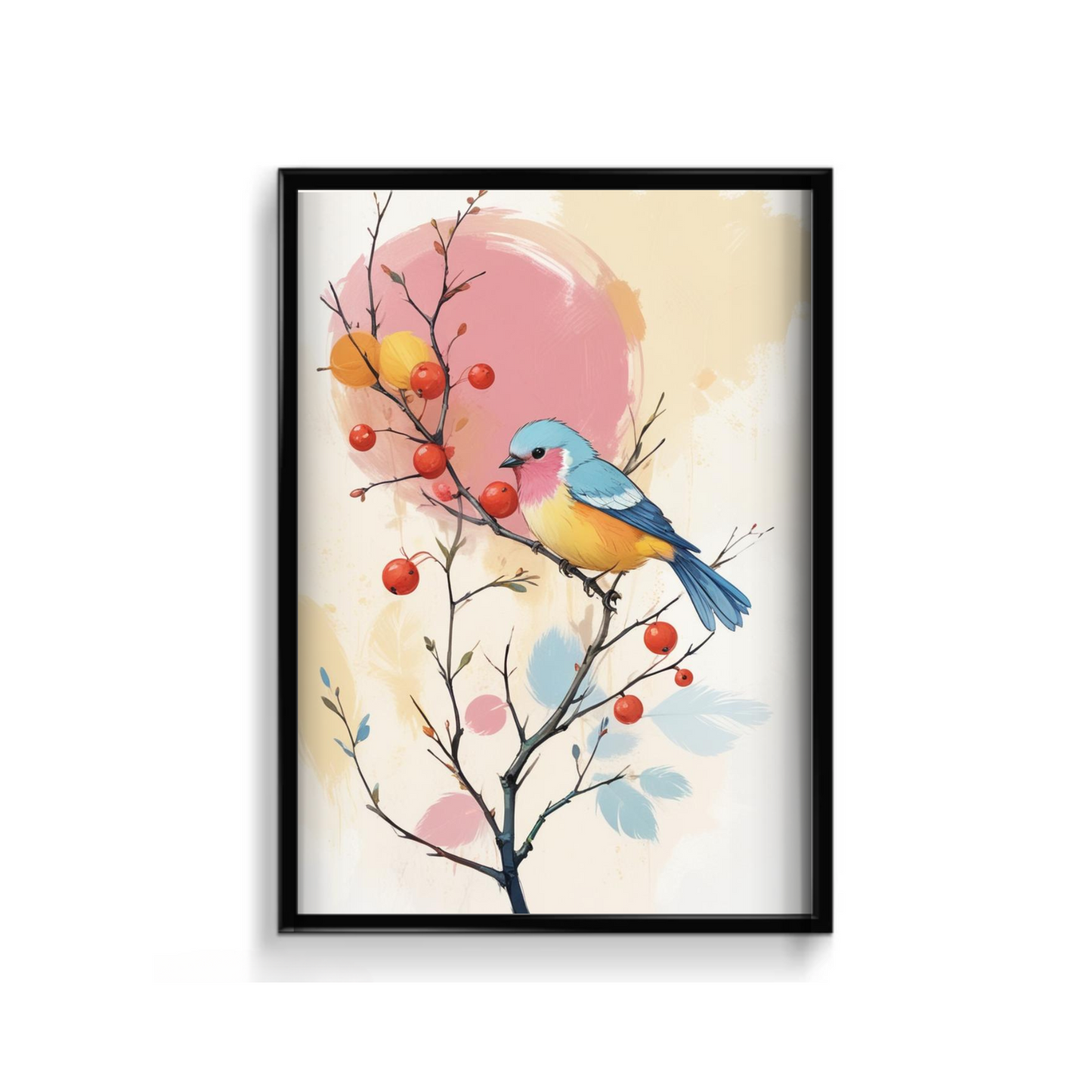 Vibrant Companions: Birds in Bloom
