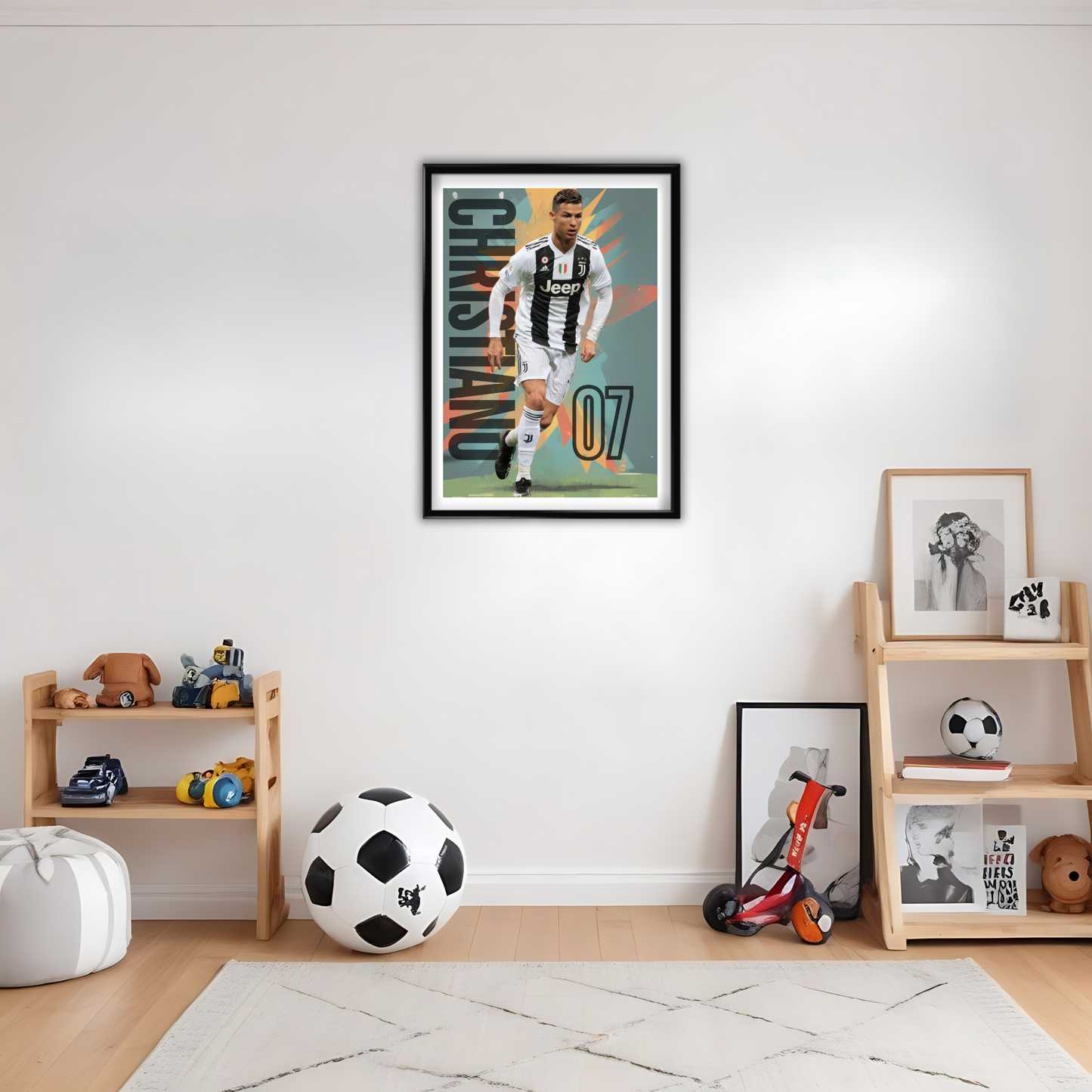 Buy Ronaldo Poster – CR7 Juventus Jersey Framed Wall Art
