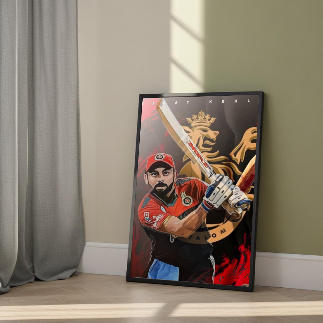 Virat Kohli framed sports wall print