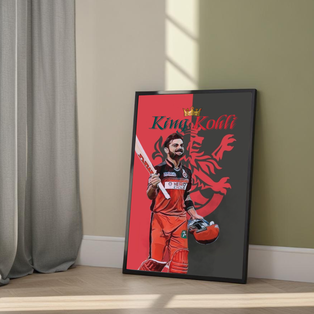 Virat Kohli cricket poster for RCB and India fans