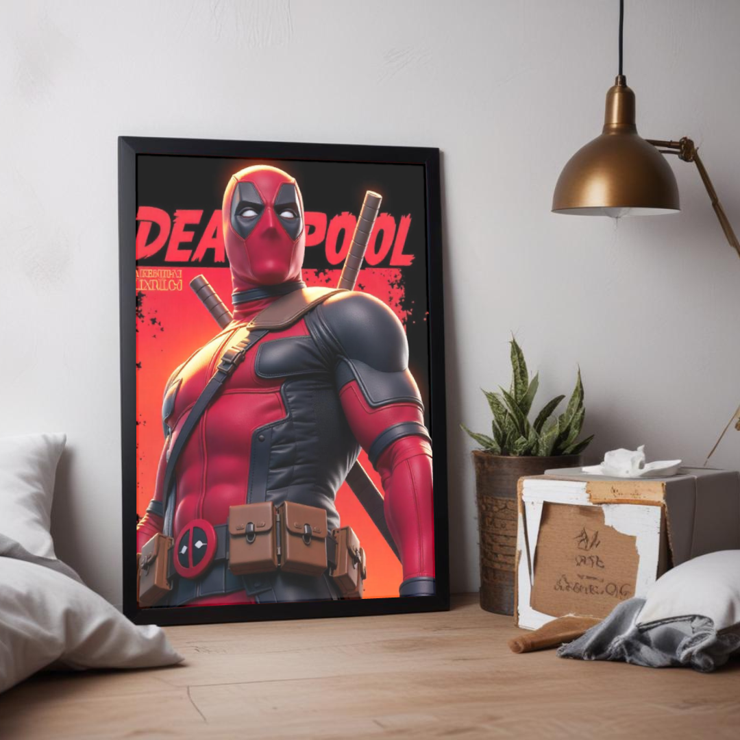 Deadpool art poster for Marvel superhero fans