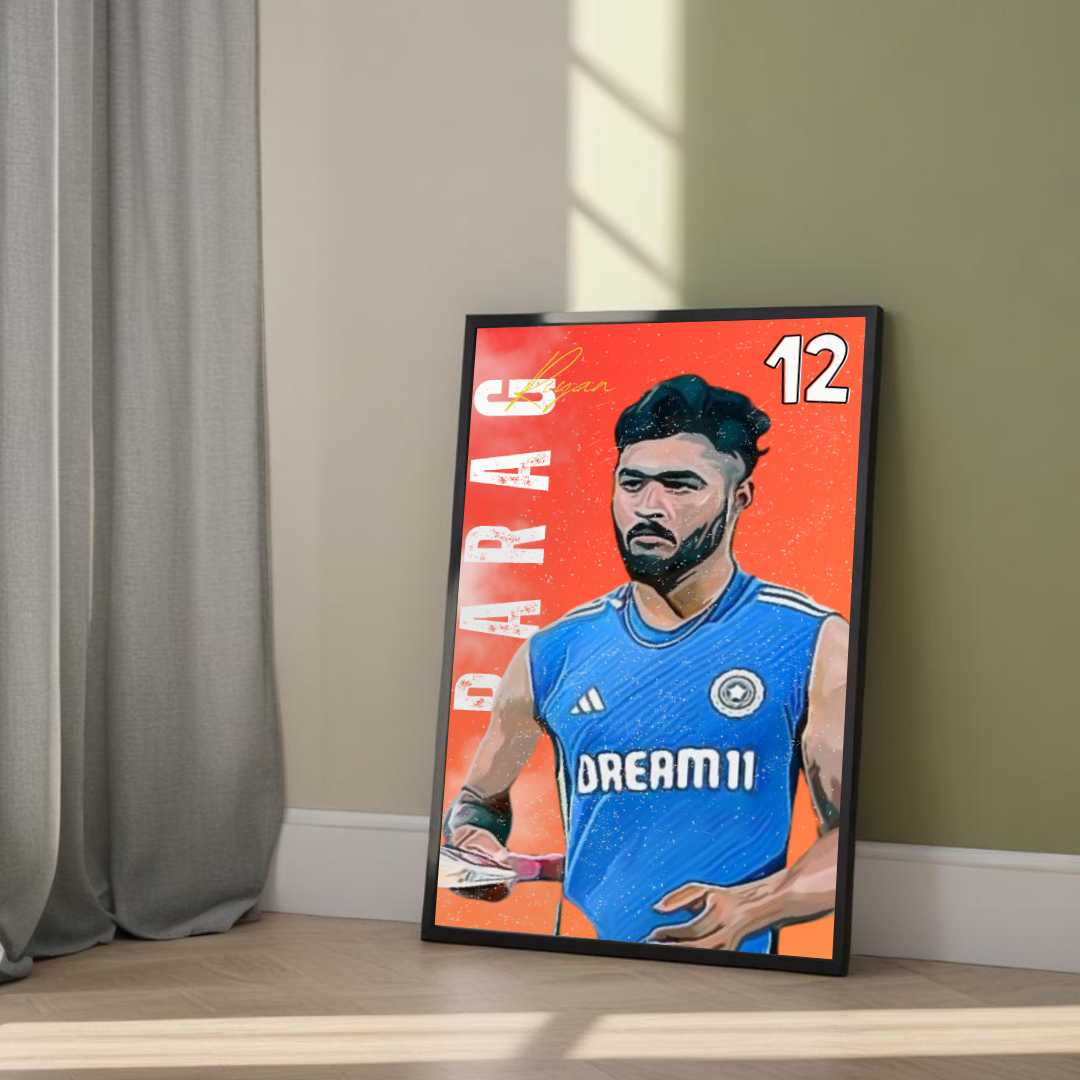 Riyan Parag Rajasthan Royals cricket poster