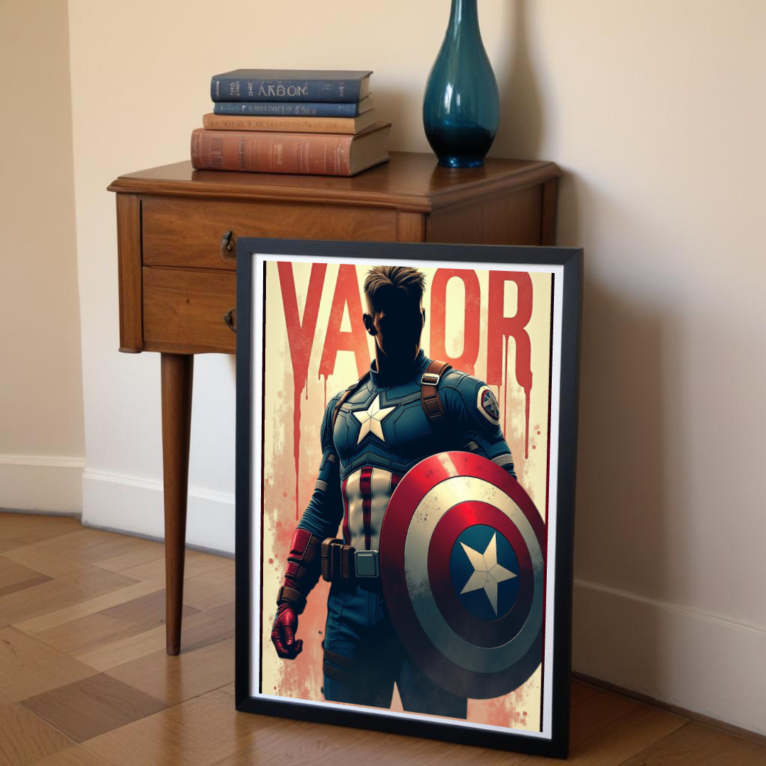 Captain America wall poster for Marvel fans
