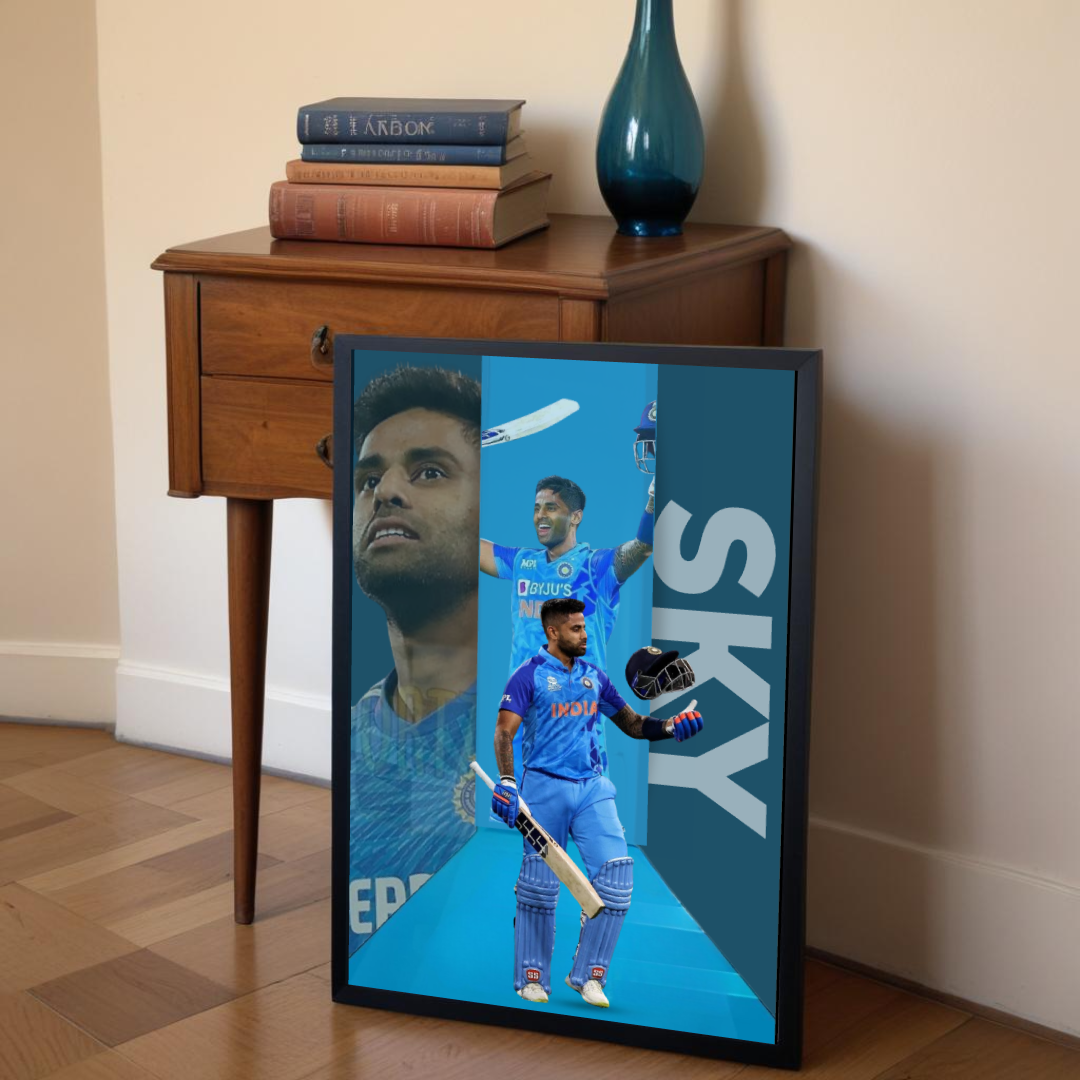 Suryakumar Yadav cricket poster for Mumbai Indians fans