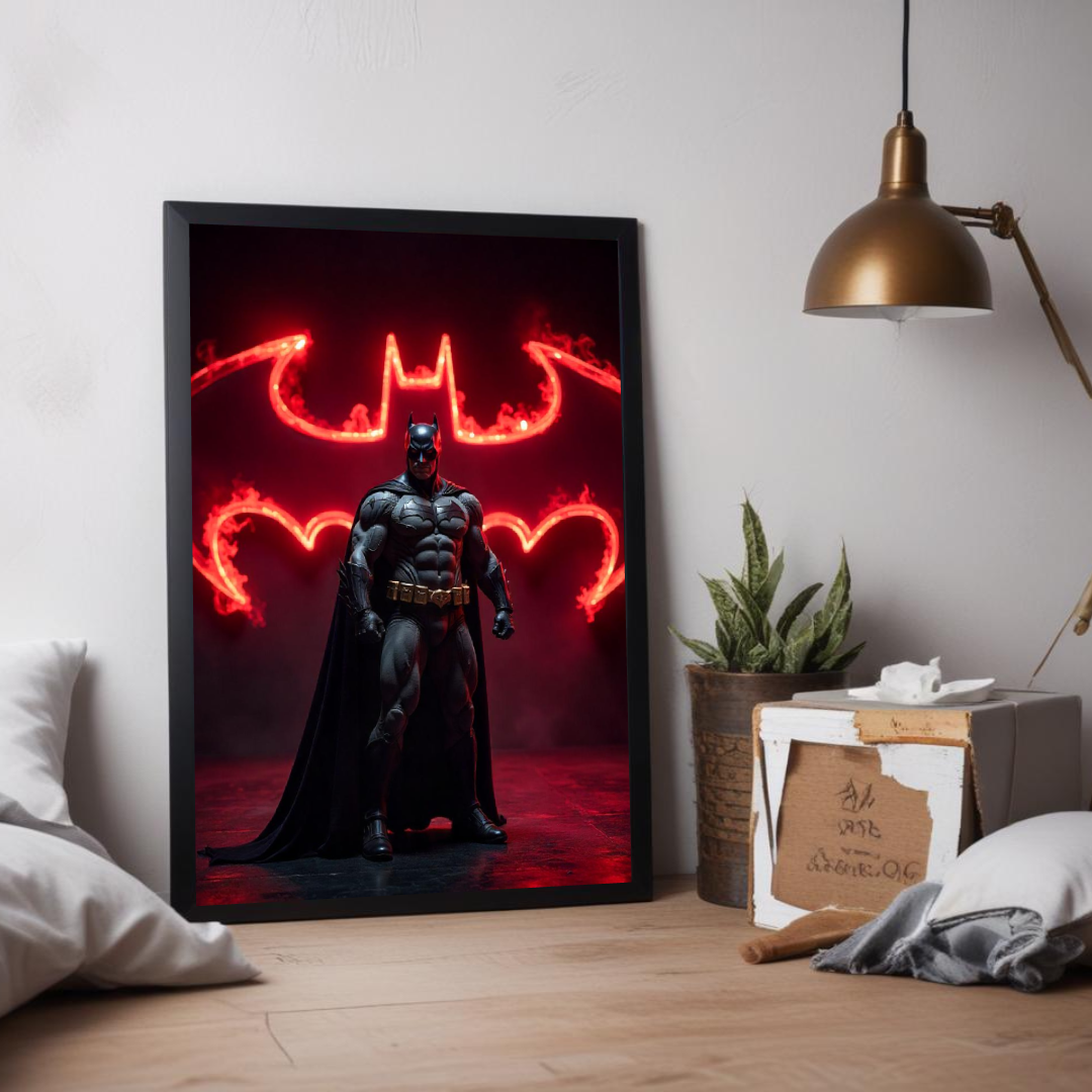 Batman dark-themed poster for DC superhero fans