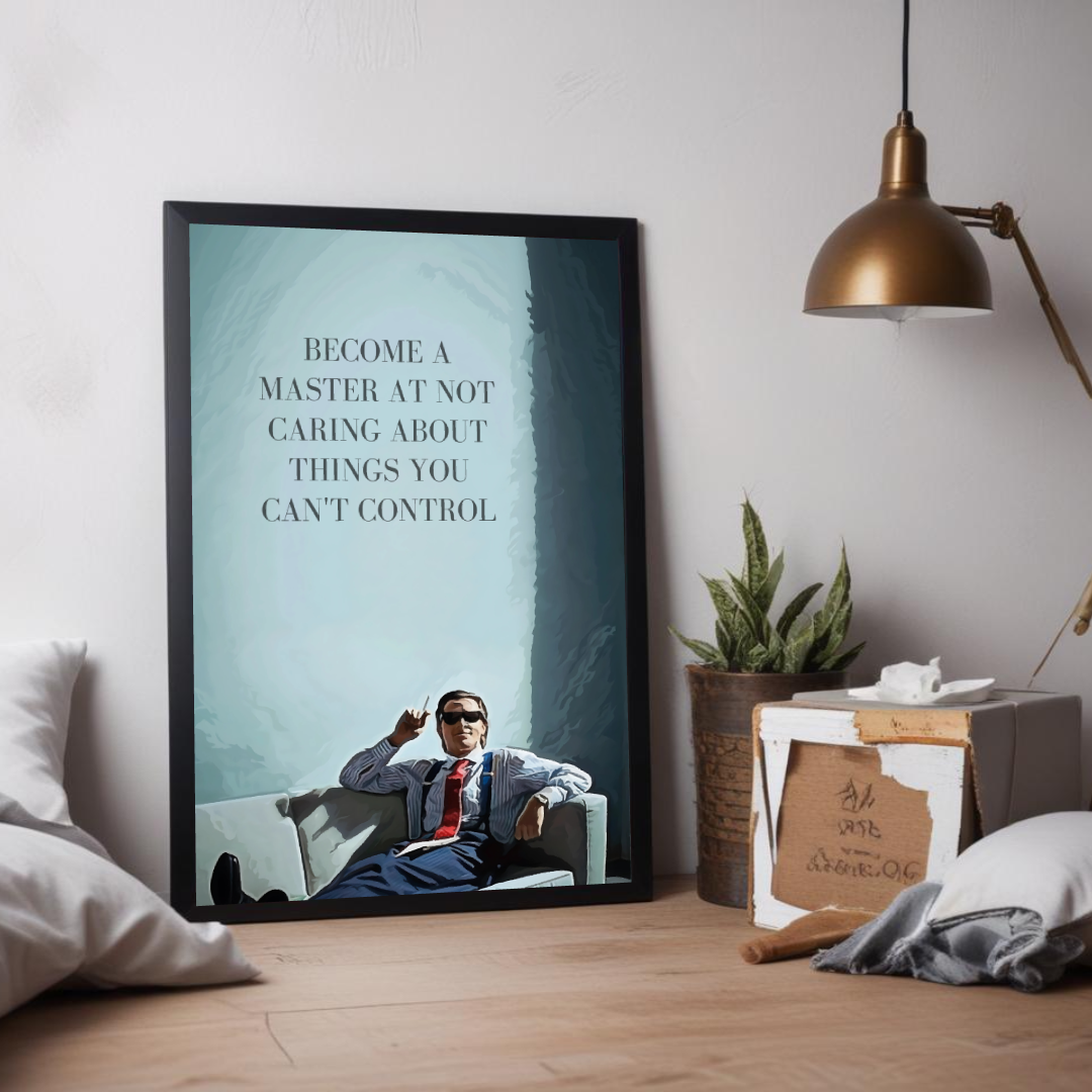 Christian Bale thriller movie wall art