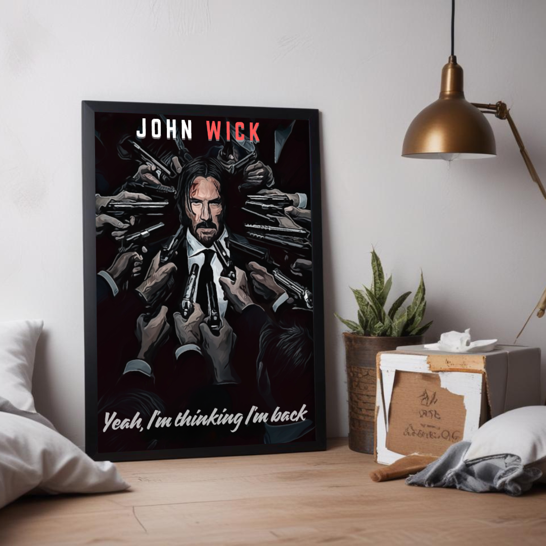 John Wick movie quote wall poster for action fans