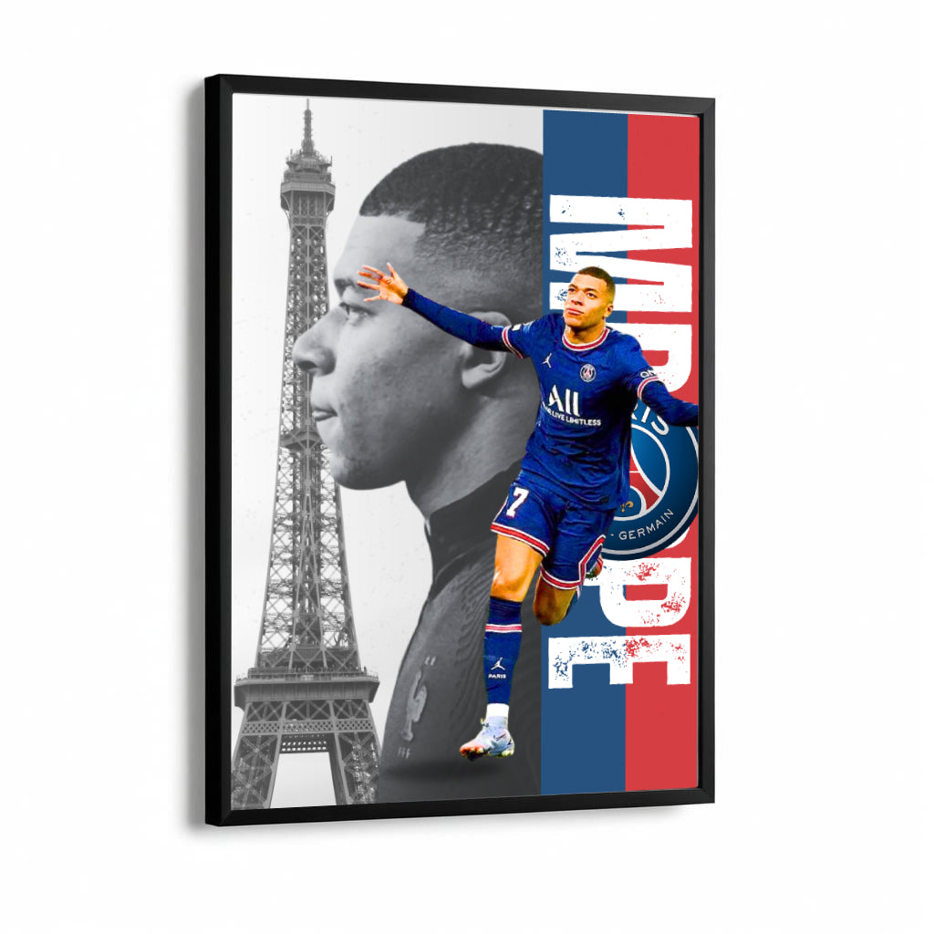 Kylian Mbappé football poster for PSG fans