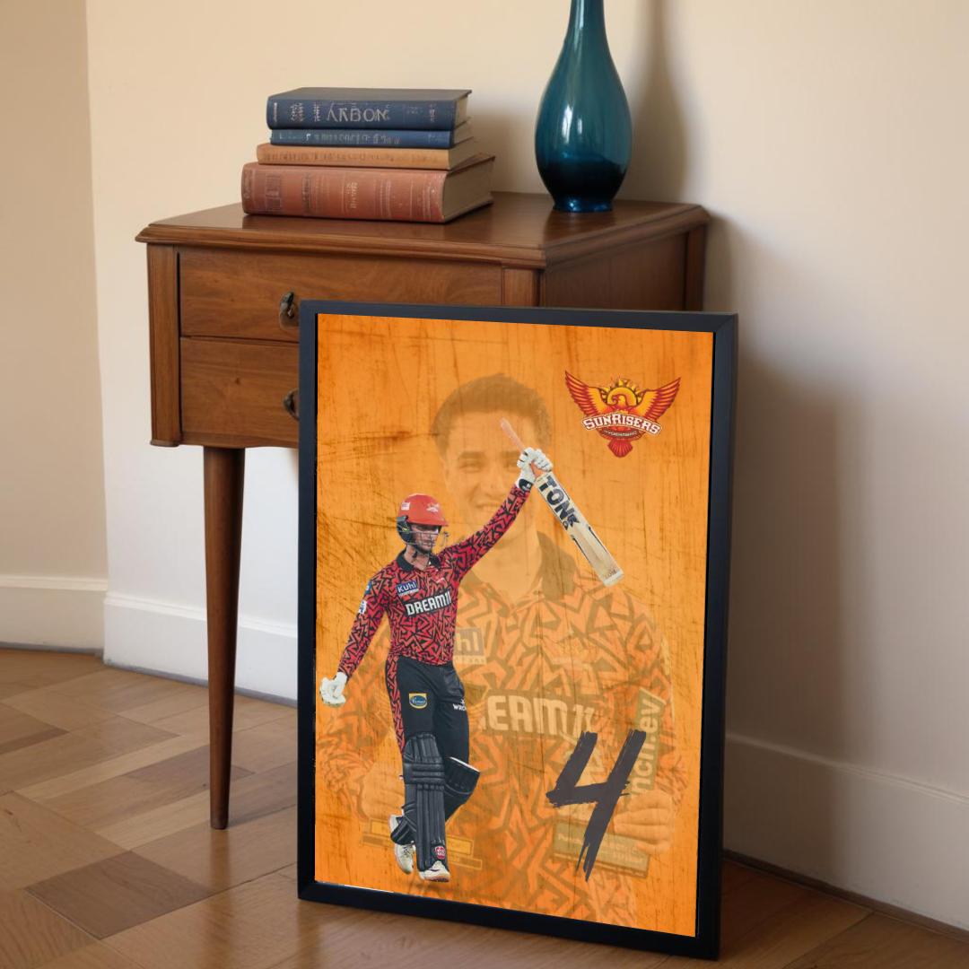 Abhishek Sharma Sunrisers Hyderabad cricket poster