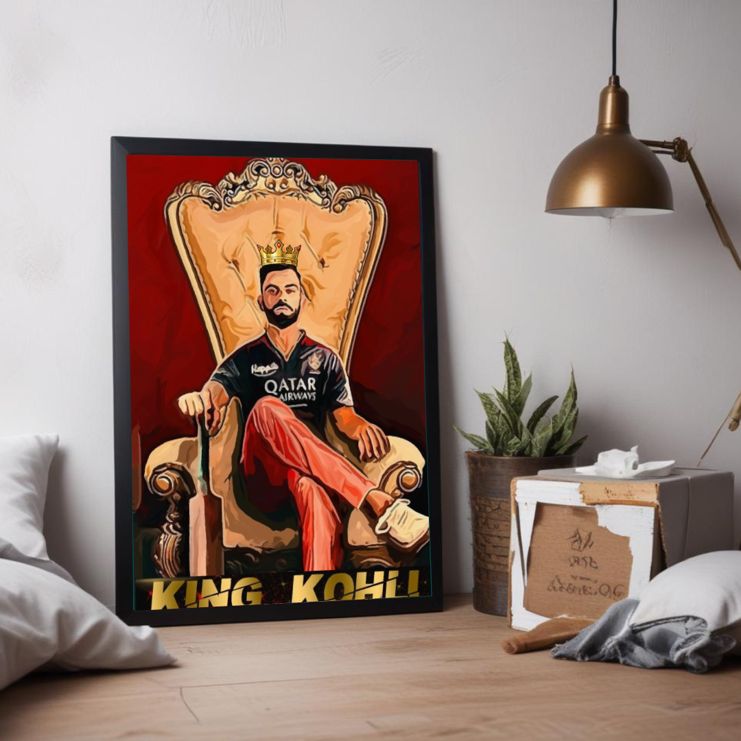 Virat Kohli framed art poster for cricket lovers