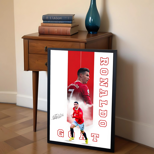 Cristiano Ronaldo Print with Frame – Buy Online at Wallmaya