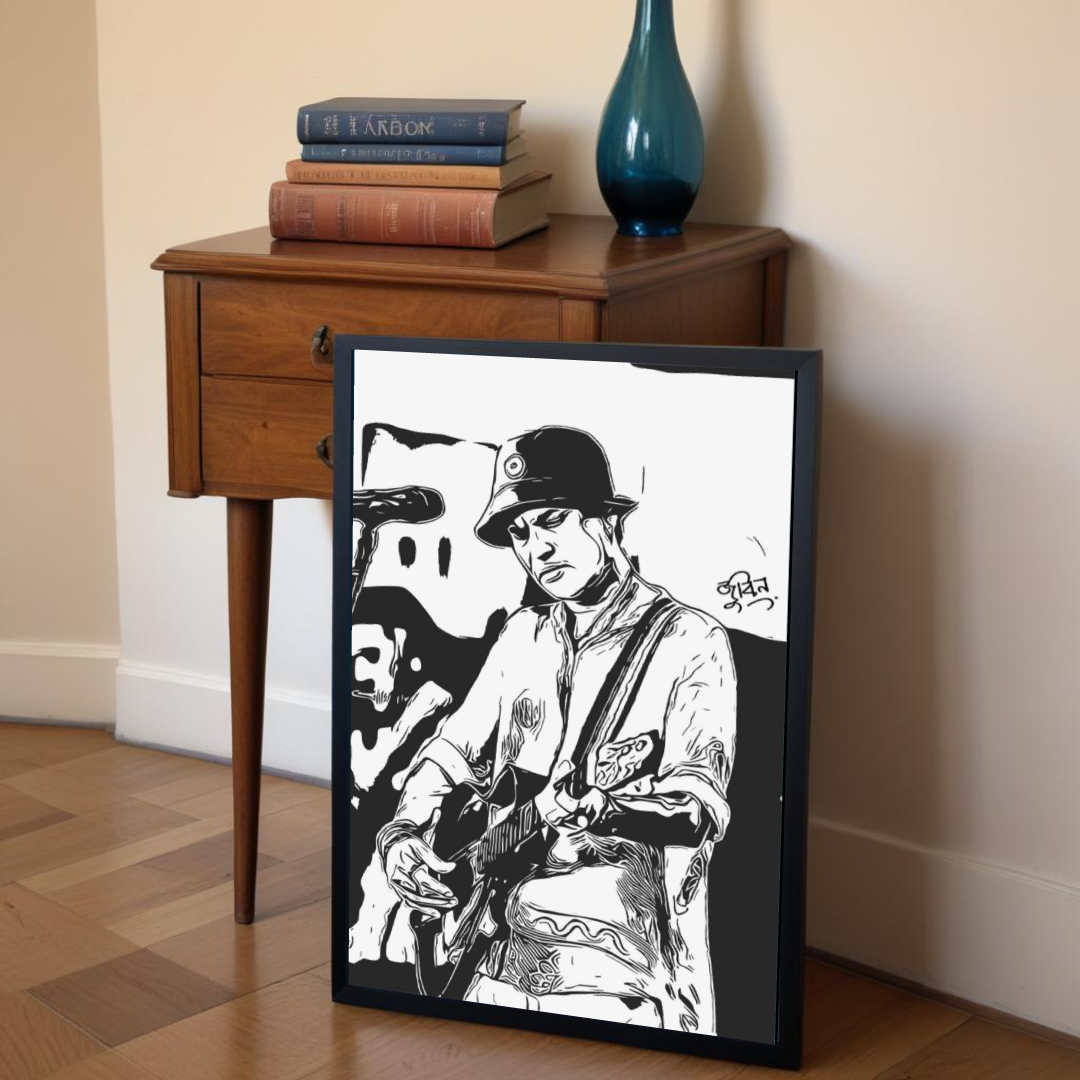Zubeen Garg Vintage Sketch Digital Artwork