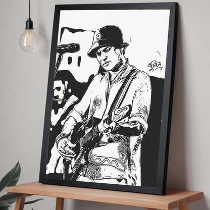 Zubeen Garg Vintage Sketch Digital Artwork